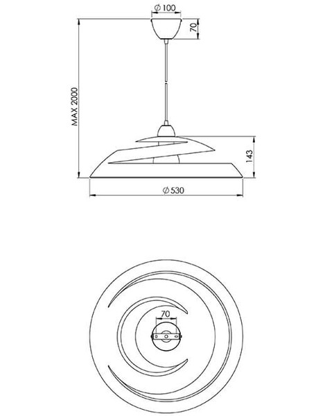 Fabas Luce Pendelleuchte Aragon E27 Smartluce Weiß Metall Glas Ø53cm