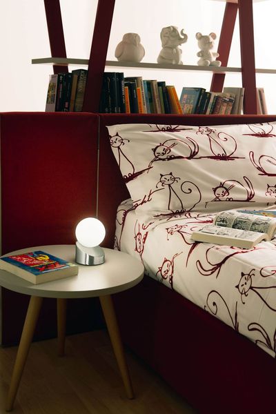 Fabas Luce LED Tischleuchte Gravity Ø100mm 5W Warmweiß Chromfarben dimmbar