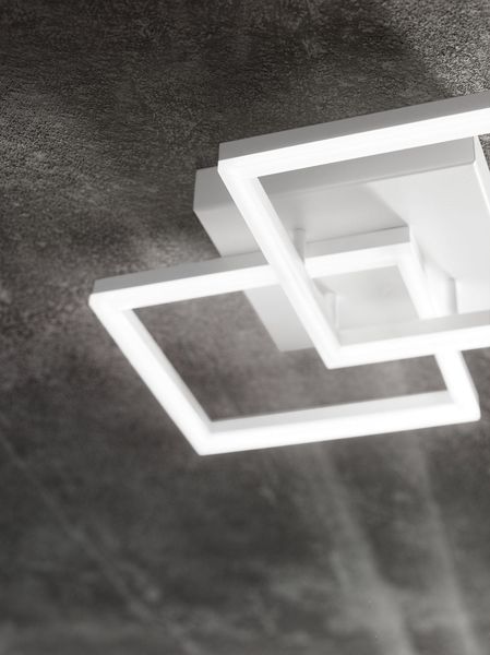 Fabas Luce LED Wand-/Deckenleuchte Bard 110x450mm 39W Warmweiß Weiß dimmbar