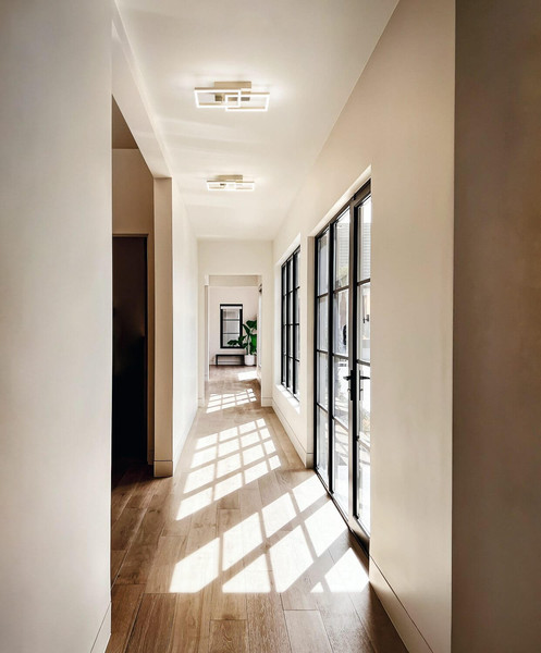 Fabas Luce LED Wandleuchte Bard 39W dimmbar Smartluce 3000K warmweiss Gold edelmatt Alu 45x45cm