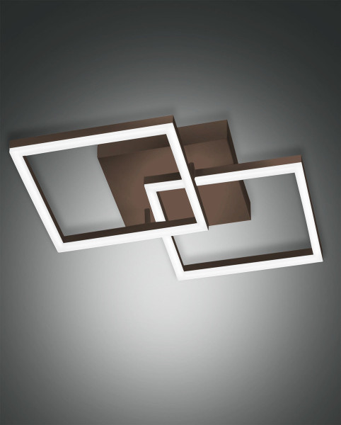 Fabas Luce Bard LED Wandleuchte 39W dimmbar warmweiß Rostbraun 3394-22-361