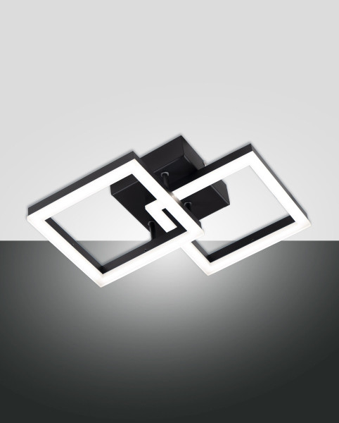 Fabas Luce Bard LED Deckenleuchte 21W dimmbar warmweiß Schwarz 3394-28-101