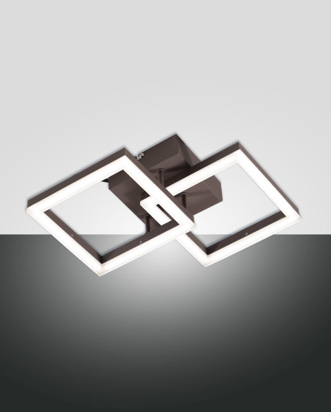 Fabas Luce Bard LED Deckenleuchte 21W dimmbar warmweiß Rostbraun 3394-28-361
