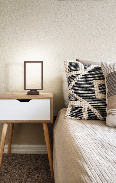 Fabas Luce Bard LED Tischleuchte 15W dimmbar warmweiß Rostbraun 3394-30-361