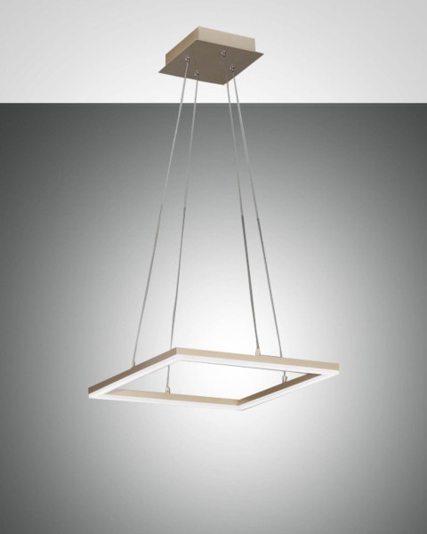 Fabas Luce LED Pendelleuchte Bard 2000x420mm 39W Warmweiß Gold dimmbar