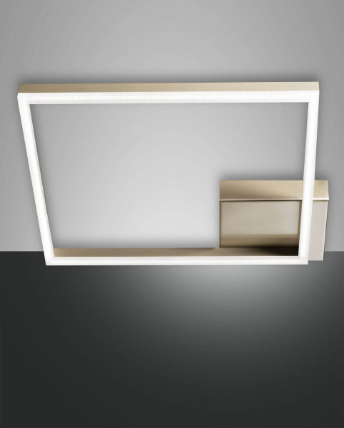 Fabas Luce LED Deckenleuchte Bard 65x420mm 39W Warmweiß Gold dimmbar