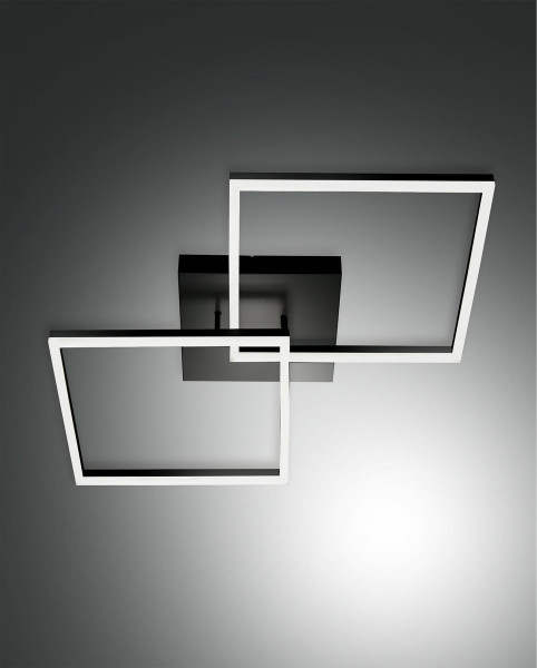 Fabas Luce Bard LED Deckenleuchte 52W dimmbar warmweiß Schwarz 3394-65-101