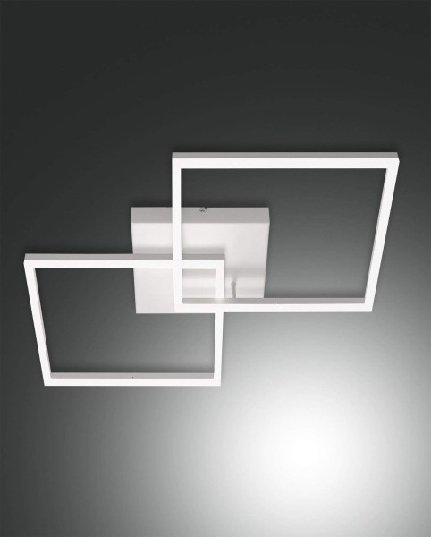 Fabas Luce LED Deckenleuchte Bard 110x650mm 52W Warmweiß Weiß dimmbar