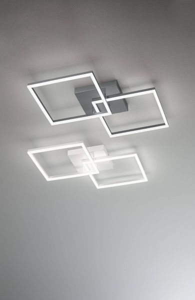 Fabas Luce LED Deckenleuchte Bard 110x650mm 52W Warmweiß Weiß dimmbar