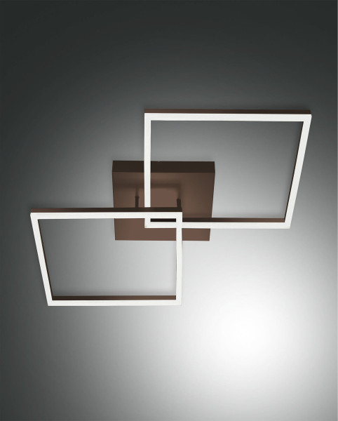 Fabas Luce Bard LED Deckenleuchte 52W dimmbar warmweiß Rostbraun 3394-65-361