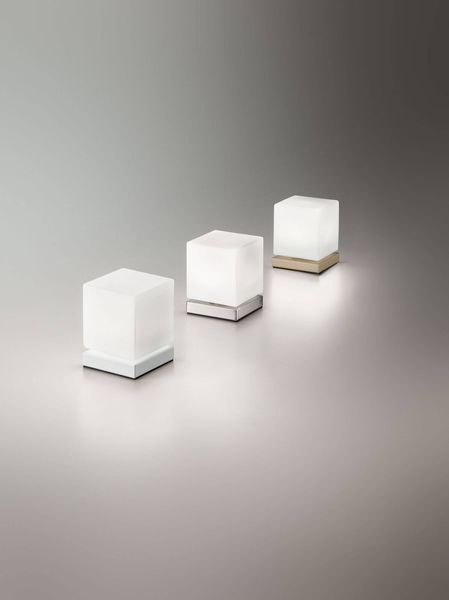 Fabas Luce LED Tischleuchte Brenta 140x110mm 6W Warmweiß Weiß dimmbar