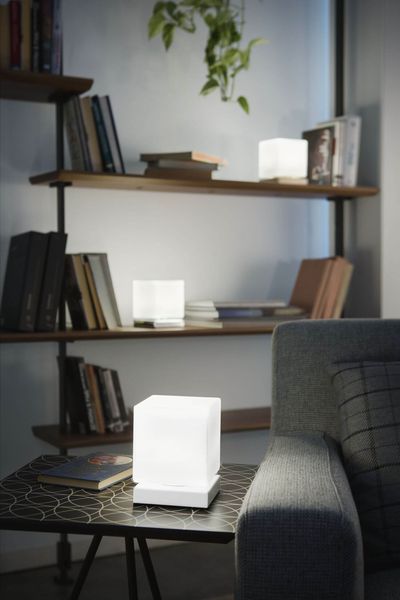 Fabas Luce LED Tischleuchte Brenta 140x110mm 6W Warmweiß Chromfarben dimmbar