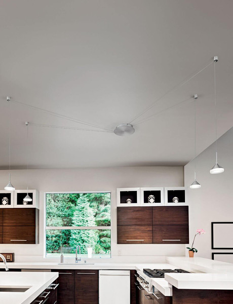 Fabas Luce LED Pendelleuchte Isabella 32W dimmbar Smartluce 3000K warmweiss Alu satiniert Metall