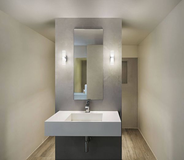 Fabas Luce LED Außen-Wandleuchte Iglesias 220x100mm 8W Warmweiß IP44 verchromt