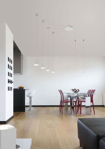 Fabas Luce LED Pendelleuchte Susanna Ø250mm 48W Warmweiß Weiß dimmbar