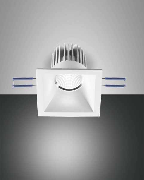 Fabas Luce LED Einbauspot Set Sigma Ø70mm 7W Warmweiß Weiß
