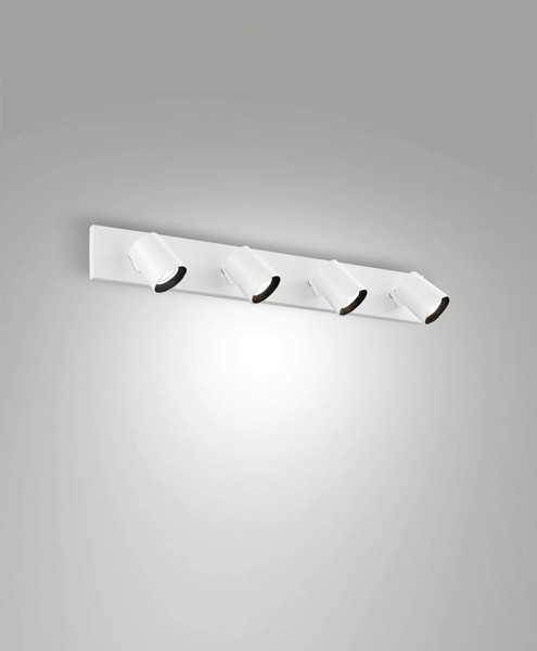 Fabas Luce Deckenstrahler Modo GU10 4-flammig Weiß Alu-Druckguss 65x9cm