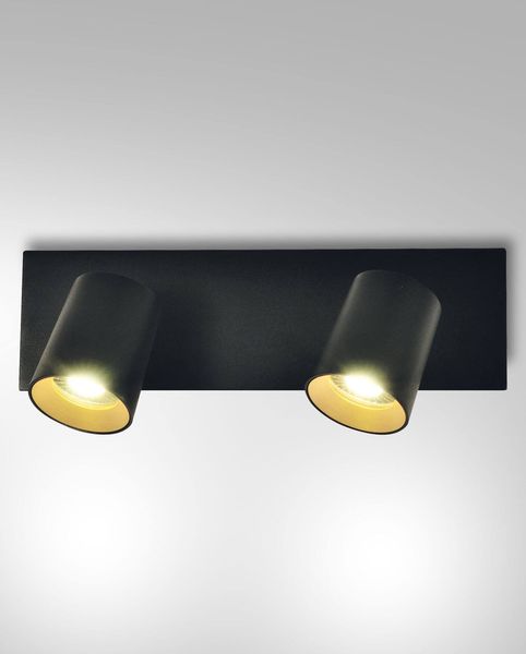 Fabas Luce Spot Modo GU10 90x110mm Schwarz Aluminiumdruckguss