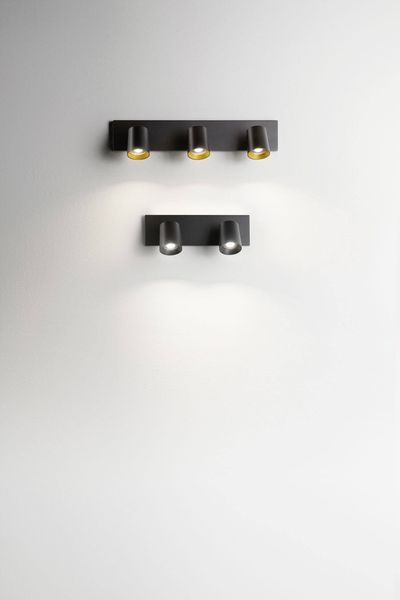 Fabas Luce Spot Modo GU10 90x110mm Schwarz Aluminiumdruckguss