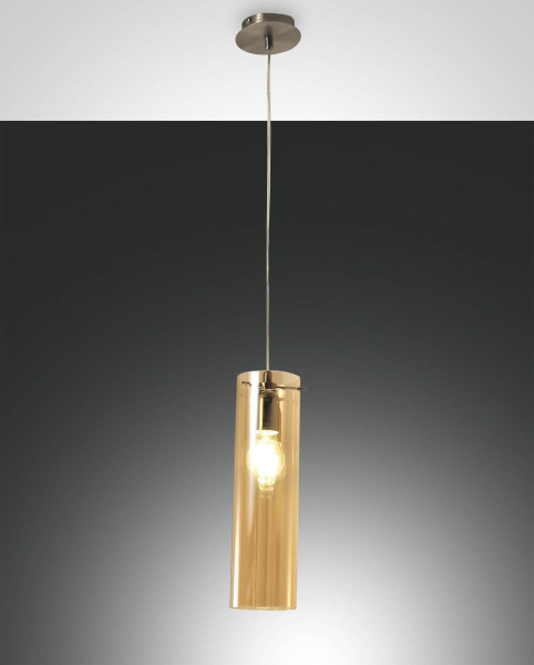 Fabas Luce Pendelleuchte Sintesi E27 Ø100mm Bernstein