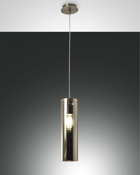 Fabas Luce Pendelleuchte Sintesi E27 Ø100mm Grau