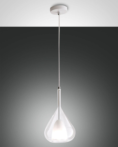 Fabas Luce Pendelleuchte Lila E27 Ø200mm Transparent