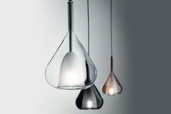 Fabas Luce Pendelleuchte Lila E27 Ø200mm Transparent
