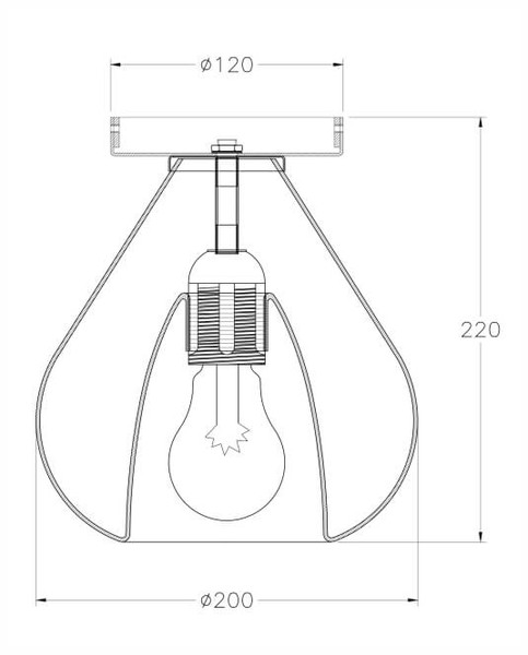 Fabas Luce Deckenleuchte Lila E27 Grau transparent Metall Glas Ø20cm