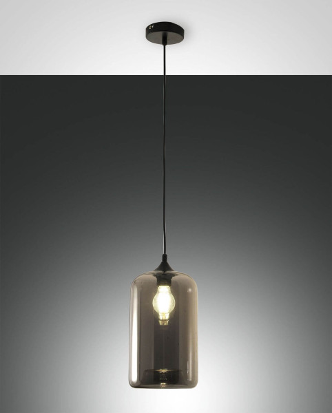 Fabas Luce Pendelleuchte Silo E27 Ø180mm Grau