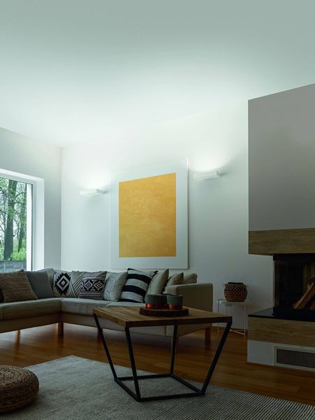 Fabas Luce LED Wandleuchte Emma >95Ra 50x165mm 27W Warmweiß Weiß dimmbar, made in Italy