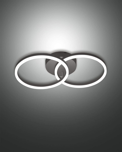 Fabas Luce LED Wandleuchte Giotto 110x530mm 36W Warmweiß Schwarz dimmbar