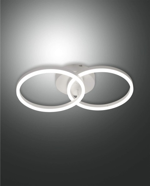 Fabas Luce LED Wandleuchte Giotto 110x530mm 36W Warmweiß Weiß dimmbar