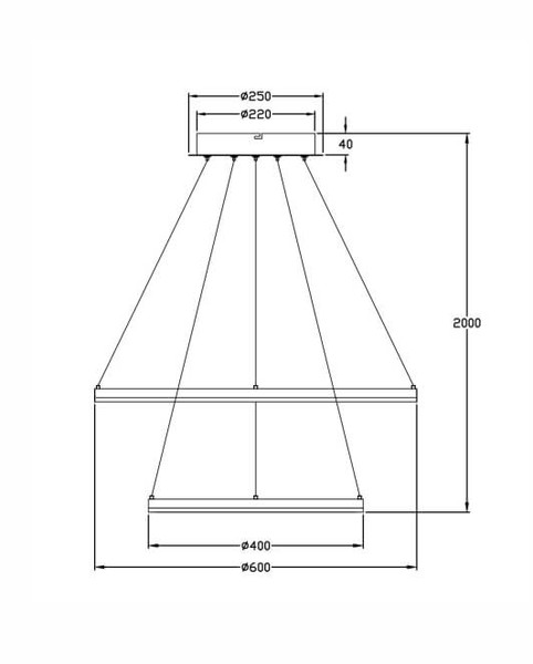 Fabas Luce LED Pendelleuchte Giotto 52W dimmbar Smartluce IP40 3000K warmweiss Weiß Metall Ø60cm