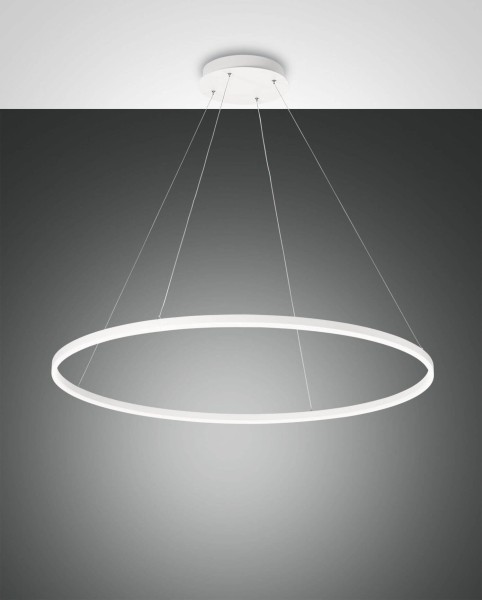 Fabas Luce LED Pendelleuchte Giotto Ø1000mm 60W Warmweiß Weiß dimmbar