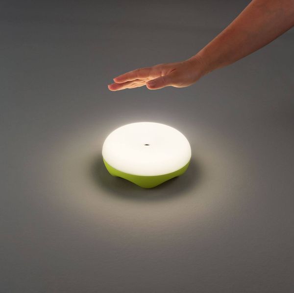 Fabas Luce LED Akku Tischleuchte Bluma Ø170mm 3.9W Warmweiß Grün dimmbar Akku