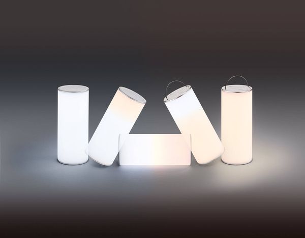Fabas Luce LED Akku Tischleuchte Thalia Ø85mm 2.5W steuerbare Lichtfarbe Weiß dimmbar Akku