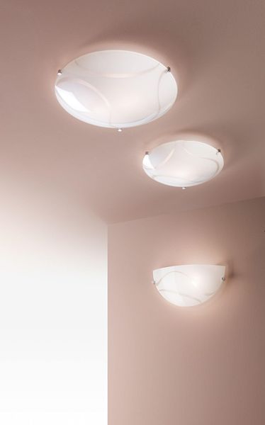 Fabas Luce Wandleuchte Magma E27 150x95mm Weiß, made in Italy