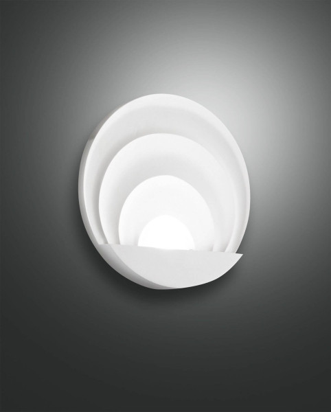 Fabas Luce LED Wandleuchte Sunrise Ø260mm 29W Warmweiß Weiß dimmbar