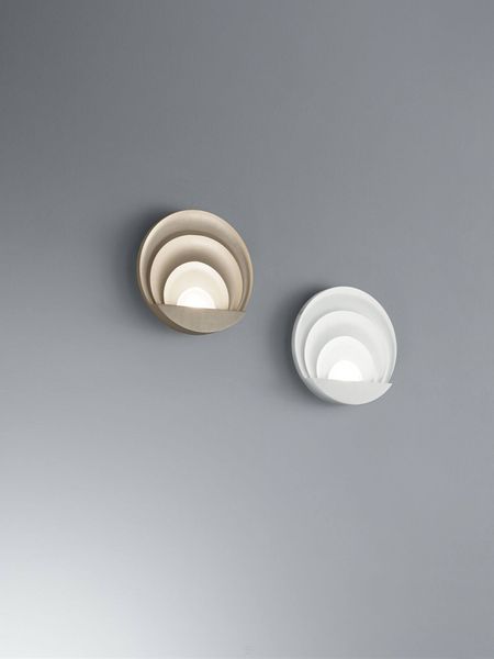 Fabas Luce LED Wandleuchte Sunrise Ø260mm 29W Warmweiß Weiß dimmbar