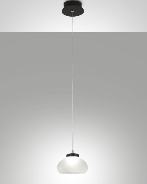 Fabas Luce LED Pendelleuchte Arabella 8W dimmbar Smartluce 3000K warmweiss Weiß Metall Glas Ø16cm