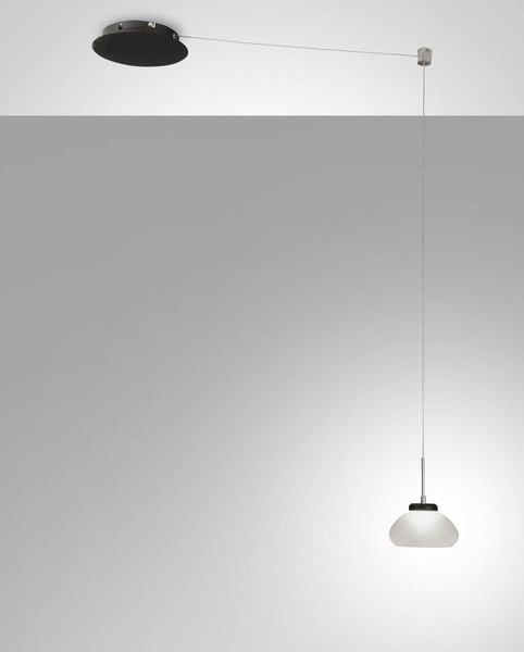 Fabas Luce LED Pendelleuchte Arabella 8W dimmbar Smartluce 3000K warmweiss Weiß Metall Glas Ø20cm
