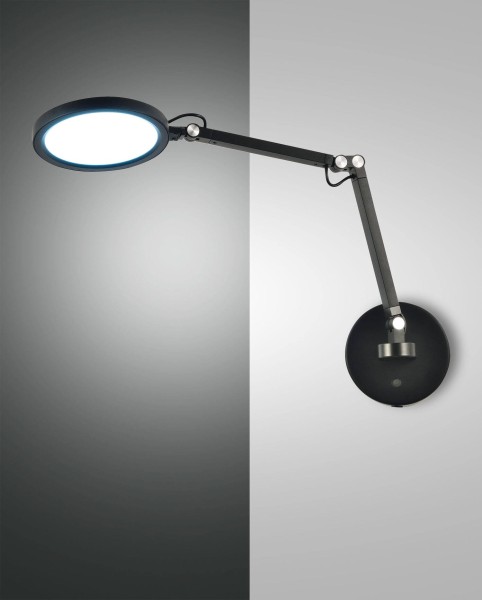 Fabas Luce LED Wandleuchte Regina 640x450mm 9W steuerbare Lichtfarbe Schwarz dimmbar