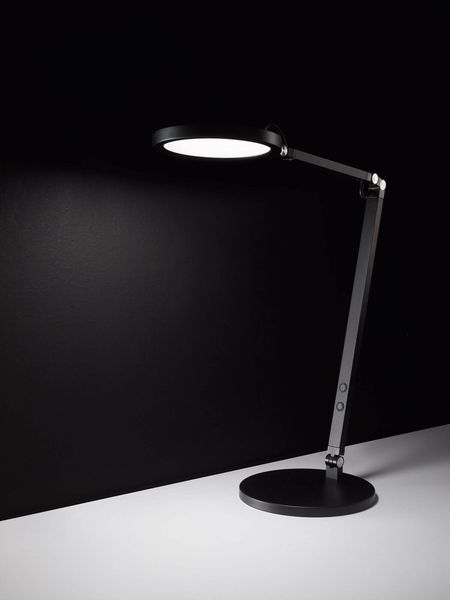 Fabas Luce LED Tischleuchte Regina 800x400mm 9W steuerbare Lichtfarbe Schwarz dimmbar