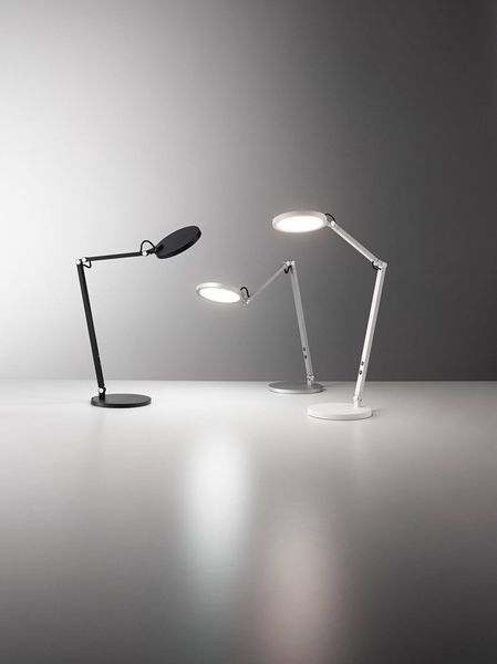 Fabas Luce LED Tischleuchte Regina 800x400mm 9W steuerbare Lichtfarbe Schwarz dimmbar