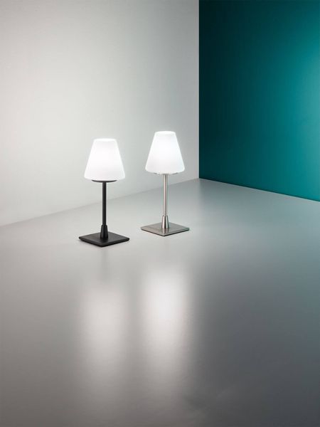 Fabas Luce Tischleuchte Lucy G9 Ø100mm Warmweiß Schwarz dimmbar