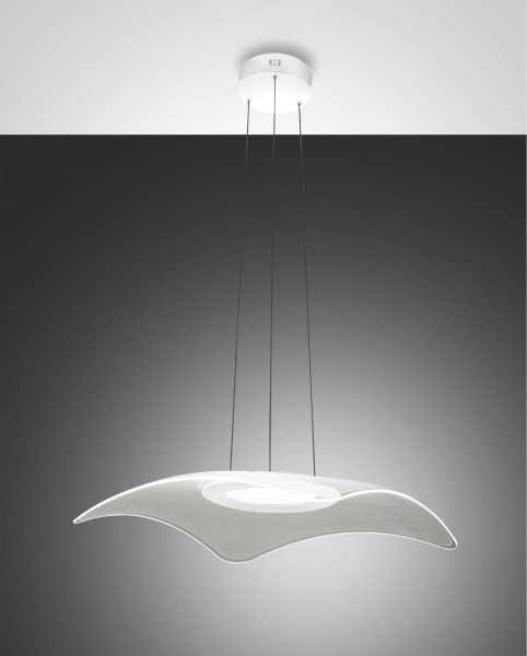 Fabas Luce LED Pendelleuchte Ibiza 2000x500mm 32W Warmweiß Weiß dimmbar