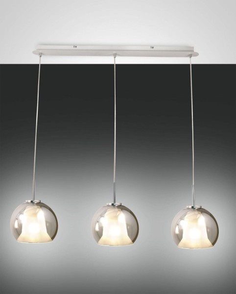 Fabas Luce Pendelleuchte Bretagna E27 2000x830mm Weiß Fumé