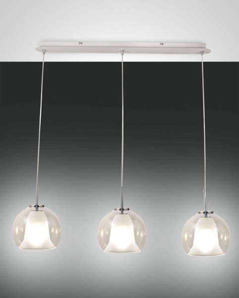 Fabas Luce Pendelleuchte Bretagna E27 2000x830mm Weiß transparent