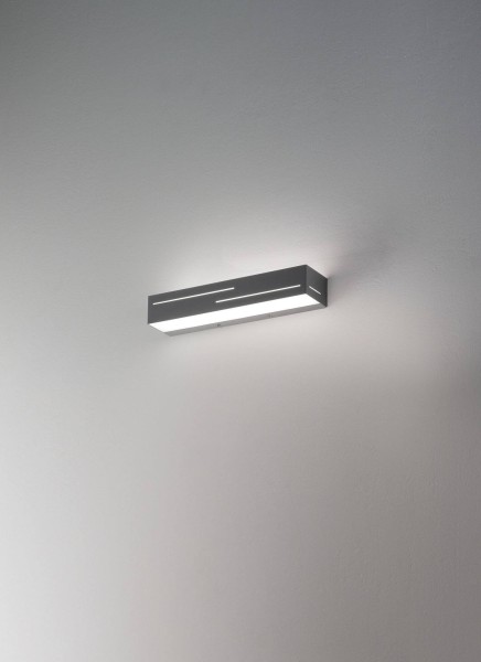 Fabas Luce LED Wandleuchte Banny 50x70mm 18W Warmweiß Anthrazit
