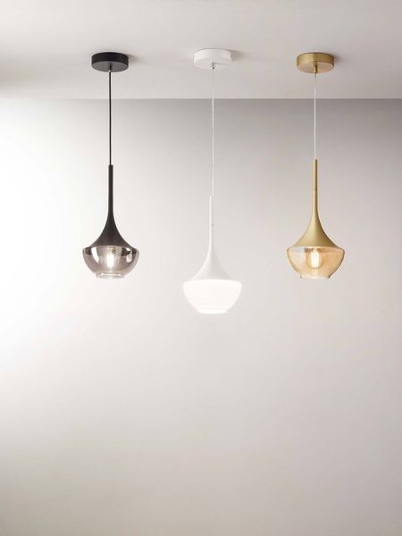Fabas Luce Pendelleuchte Apollo E27 Ø200mm Schwarz